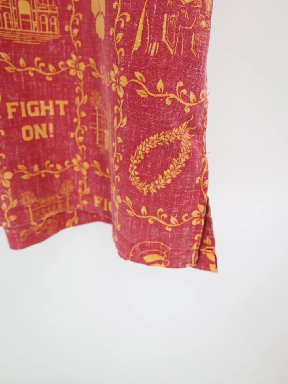 Reyn Spooner Hawaiian Shirt Mens XL university USC Fight On Trojans Football - Picture 3 of 15